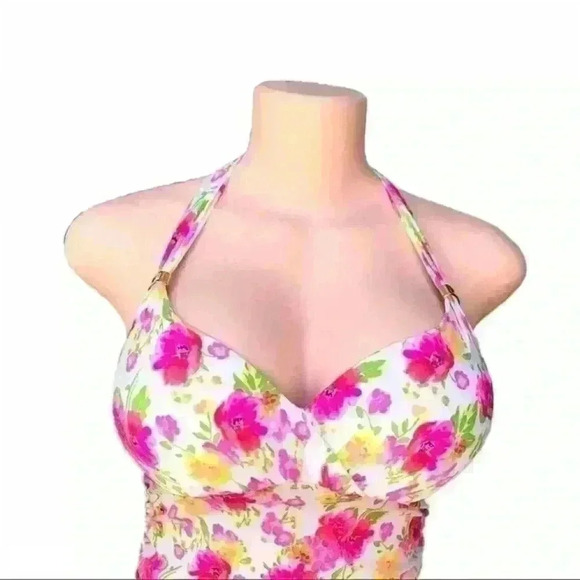 VICTORIA’S SECRET FLORAL SUIM TOP SIZE 32A - Picture 3 of 10